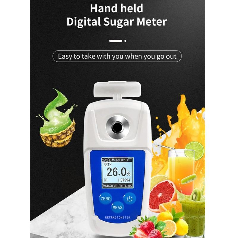 [Australia - AusPower] - Digital Brix Refractometer for Fruit Juice Vegetable Coffee, Weight Loss Skin Care Sugar Control Essential, 0-55% Range High Accuracy Portable Brix Meter for Liquid Sugar 