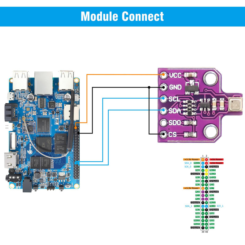 [Australia - AusPower] - Development Board RUIZHI CJMCU-680 Sensor for Temperature, Humidity and Air Pressure I2C Interface 1.7 ~ 3.6 V Suitable for Capturing Air Quality 