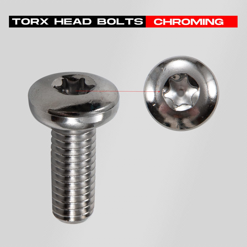 [Australia - AusPower] - 5PCS Screws Chrome Rear Disc Brake Rotor TORX Bolts Fit for Harley davidson Touring Dyna Softail Sportster Street Glide with Cast Wheels OEM #43562-92 3/8-16 