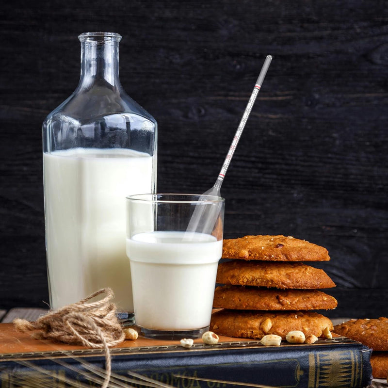 [Australia - AusPower] - POPETPOP 2 Pcs Milk Density Hydrometer for Cow Goat Milk, Glass Lactometer Hydrometer for Lab Dairy Products Content Analysis Measurement 