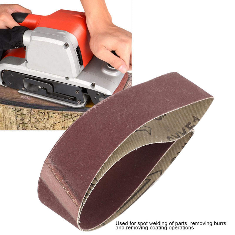 Pack of 10 Sandpaper, 1000 Sanding Belts Glass Polishing Tape for Sanding and Deburring Sand (30 x 533 mm)