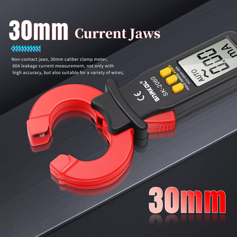 [Australia - AusPower] - Digital AC Leakage Clamp Meter 0.01mA Resolution ACA MAX 60A 1999 Counts Auto Range Data Hold Ammeter Clampmeter Amperimetro Amperemetre Professional Micro Current Tester 