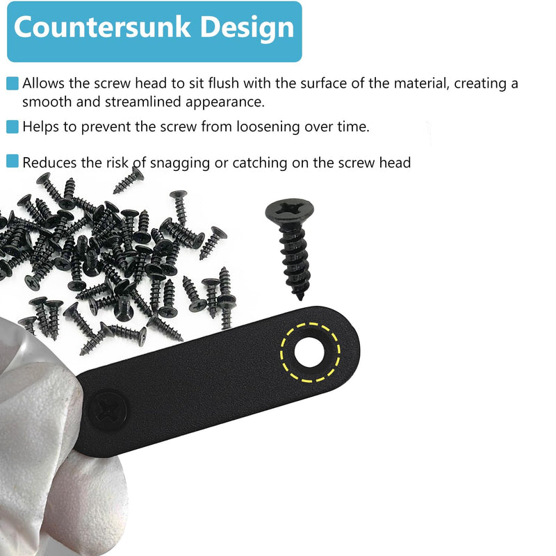 [Australia - AusPower] - 26 Sets Flat Plate Straight Bracket Flat Metal Brace Bracket, 36mm/46mm/56mm/76mm Metal Brackets Mending Repair Plate Brace Black,Kit 26 