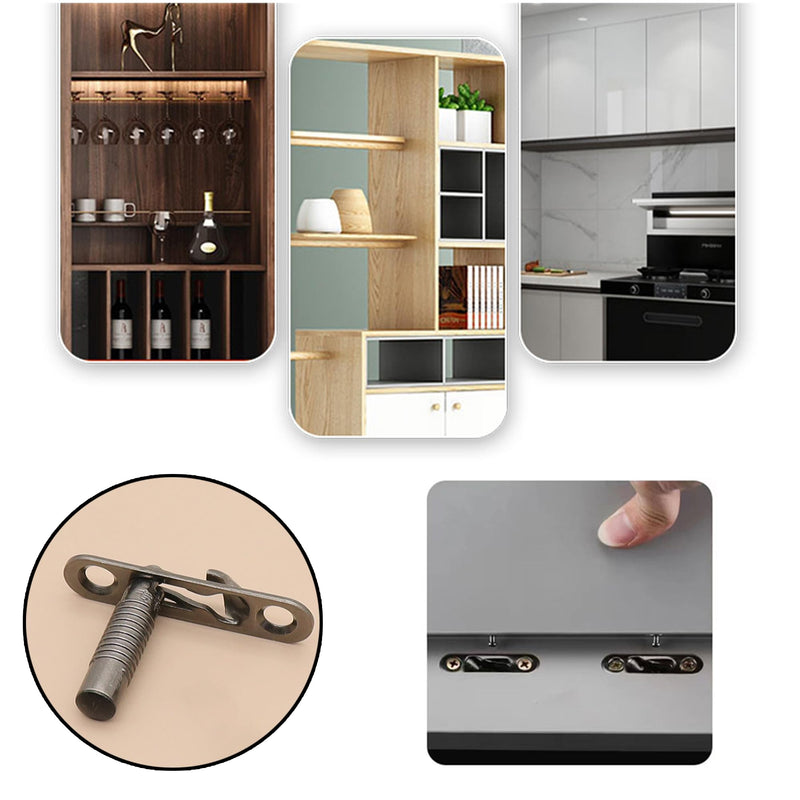 [Australia - AusPower] - 8 Sets Cam Fittings with Dowel and Pre-Inserted Nut for Cabinet Furniture 3 in 1 Furniture Connecting Fittings for Cabinet Drawer Connecting 