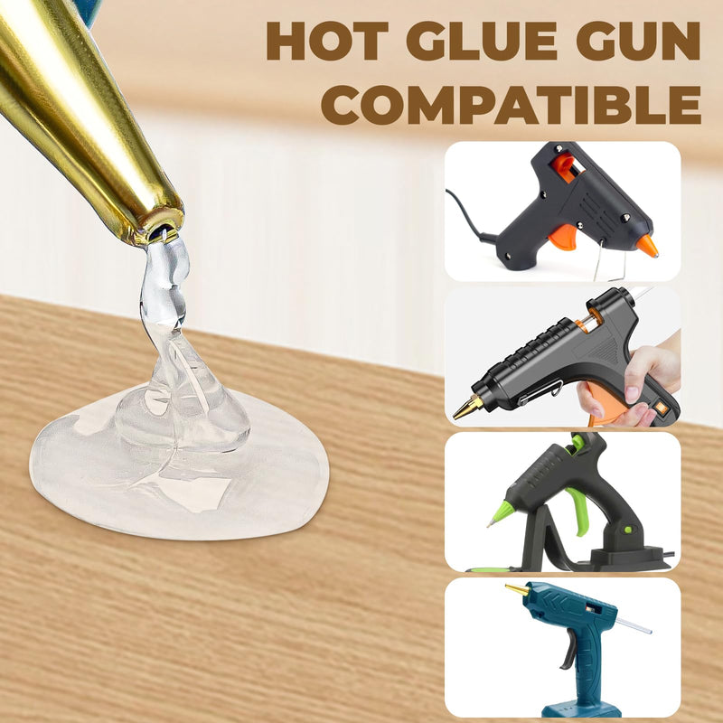 [Australia - AusPower] - SUNFATT Mini Size Hot Glue Sticks,(50 Pcs)5.9" x 0.27" Crystal Clear Glue Sticks Perfect for Hot Glue Gun,Easily Create and Bond Crafts on Wood,Plastic,Glass,Flowers,Fabrics,Foam,Jewellery. 