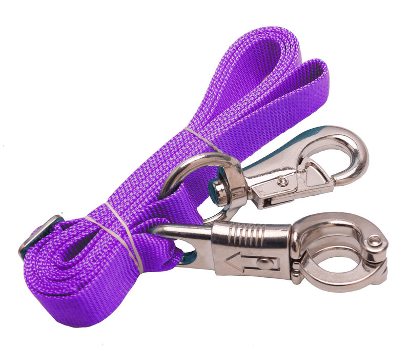 [Australia - AusPower] - Adjustable Nylon Cross Tie ?2 Pack?- with Panic Snap and Bull Snap - Adjusts from 44.5" to 78.3" (Purple) Purple 