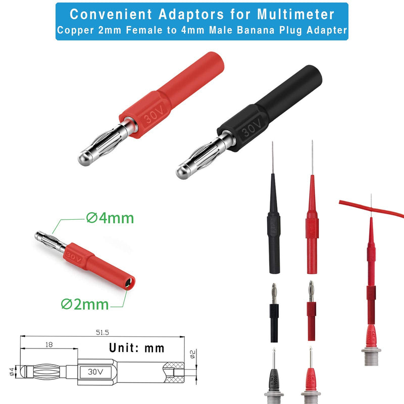54-in-1 Multimeter Test Probe and Test Lead Kit for Electronic Specialties Automotive| Heavy Duty Puncture Probe Wire-Piercing Test Clips | Multi-Type Back Probe Set | Alligator Clips