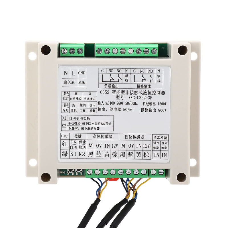 AC100 to 260V Automatic Water Level Controller XKC C352 3P Non-Contact Liquid Level Sensor for Various Loads
