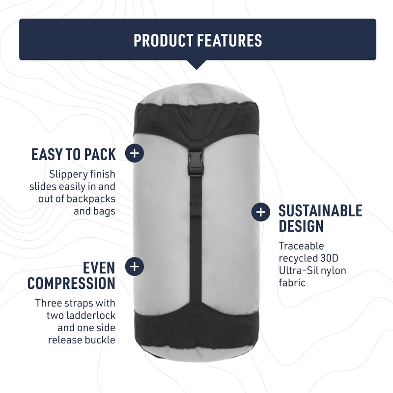 Sea to Summit Ultra-SIL Compression Sack, Ultralight Outdoor and Travel Storage Atoll Blue 13 Liter