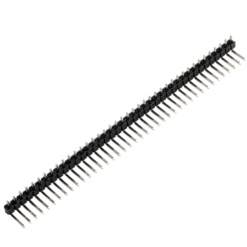 [Australia - AusPower] - 10pcs 1x40 40 Pin Headers Male 2.54mm Single Row Straight Needle Connector (11mm 90 Degree) 
