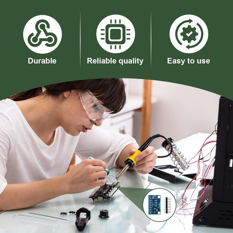 ADS1115 Module I2C, ADC Module 16 Bit 4 Channels, High Precision Analogue Digital Converter, Differential or Single Inputs, for Raspberry Pi, Microcontroller Projects, Measurement and Data Acquisition
