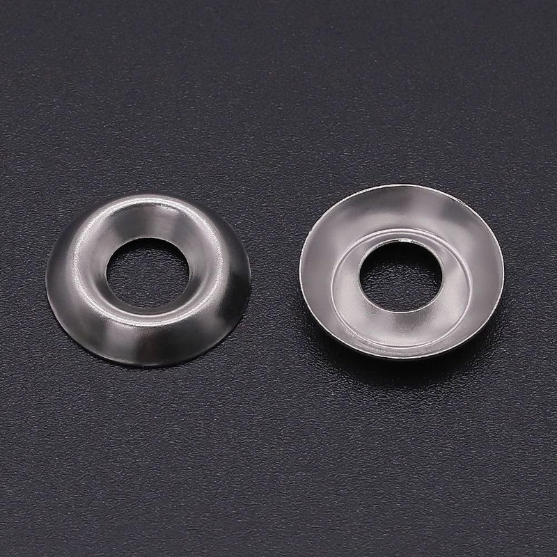 [Australia - AusPower] - #10 (100 Pack) Stainless Countersunk Washers, No.10 Cup Washers 304 Stainless Steel 18-8, Bright Finish #10 100 
