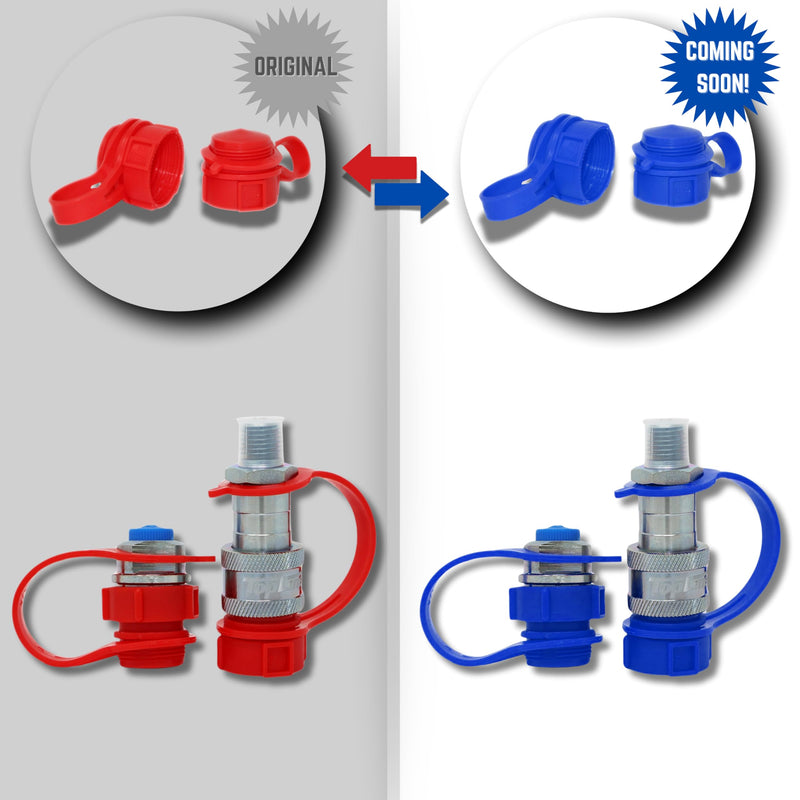 [Australia - AusPower] - 1/4" Body Hydraulic Quick Connect Coupler Set | 1/4" NPT Thread | 10,000 PSI High Pressure | Heavy-Duty Industrial | Dust Caps Included | Compatible with C-604 Style Fittings | Model TL80 