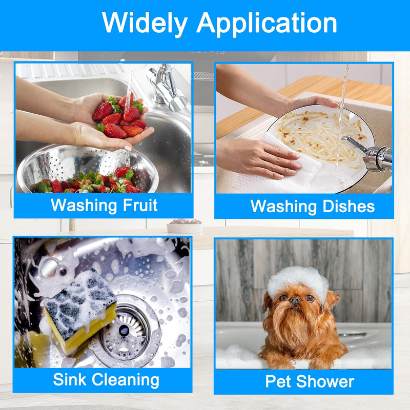 Kitchen Faucet Sink Sprayer Attachment, Sink Hose Sprayer with Aerator For Faucet with Brass Diverter and Stainless Steel Hose for Kithcen,Laundry Room, Bathroom Pet Shower,Hair Washing