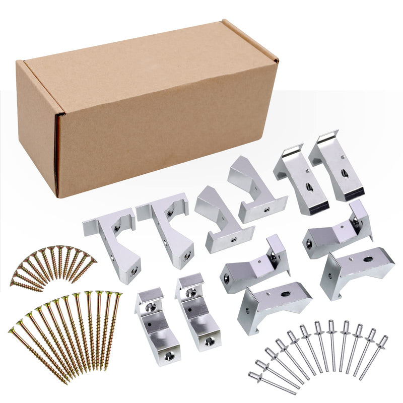 [Australia - AusPower] - Relief Wood Floor Repair Kit Can be Safely Used on Any 5/8 inch or Thicker subfloor(Silvery,12 Pcs) White 12 