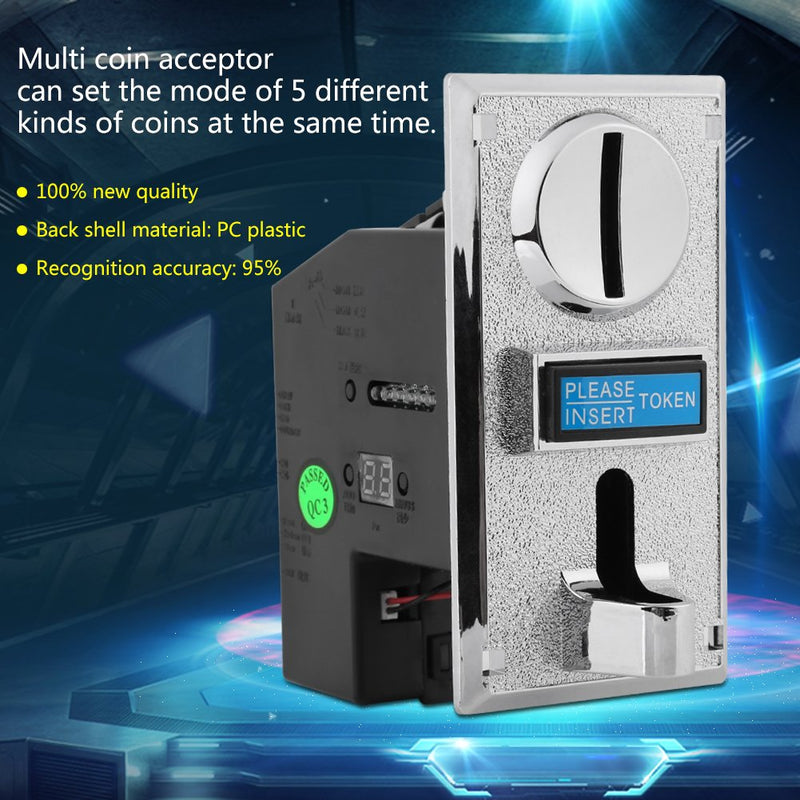 [Australia - AusPower] - Vending Machine Acceptor Slot for Gaming - Universal Multi Selector Slot Compatible with Prize and Redemption Machines 