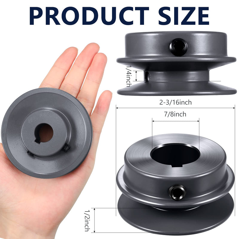 [Australia - AusPower] - Mechanical Belt Pulley Single/Double Groove Web Sheave Bored-to-Size Belt Sheave Cast Iron Belt Section (AK22-7/8, Single Groove) AK22-7/8 
