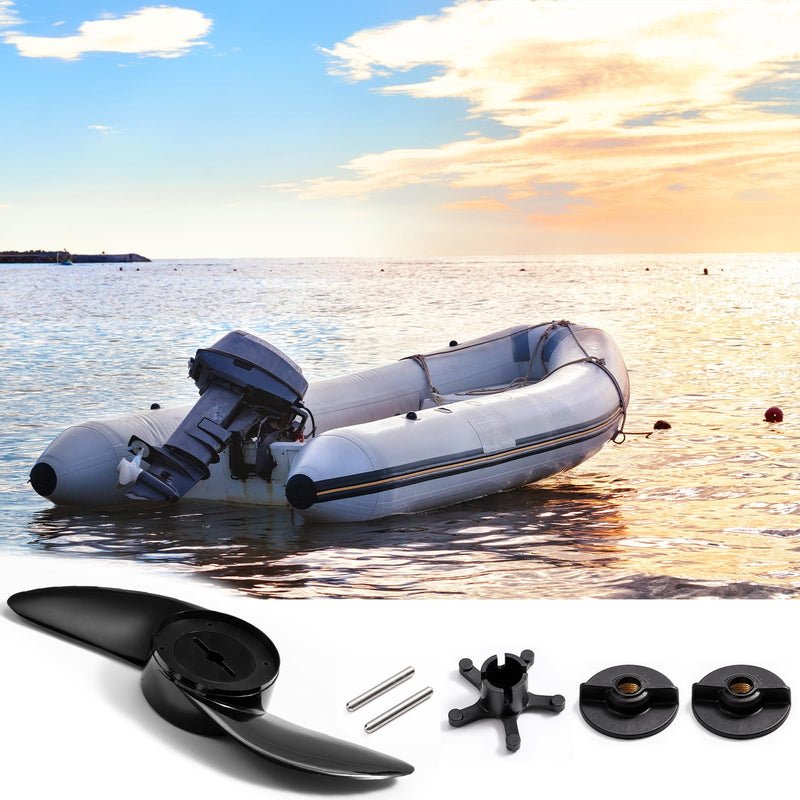 2 Pack Motor Boat Propellers,Electric Trolling Motor Outboard Propeller,Replacement Propeller Kit for Marine Boats & Fishing（Fits for ET44L /ET54L/D65L/T34） Propeller-2 Blades