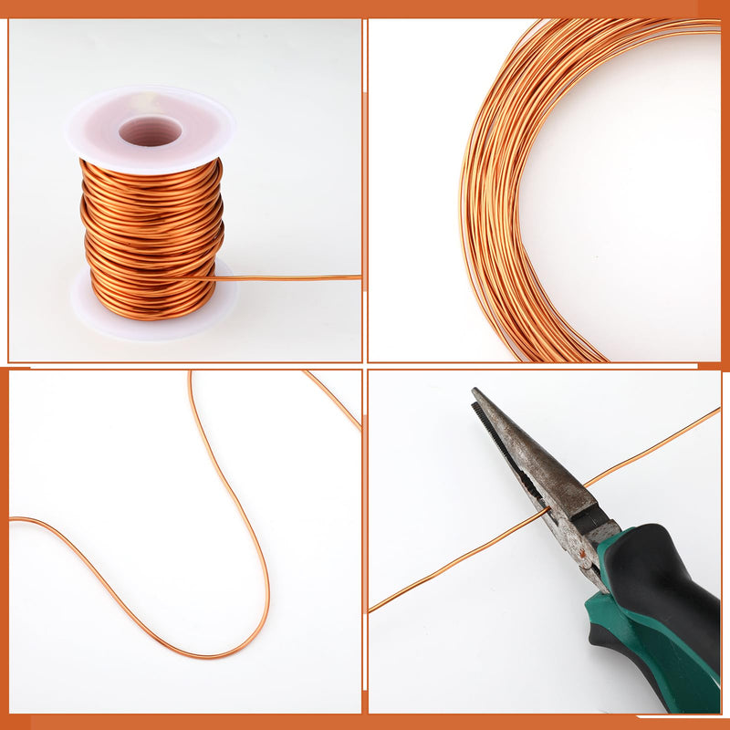 [Australia - AusPower] - Magnet Wire Enamelled Copper Wire Insulated Enamelled Magnet Winding Wire, Speaker Coil Temperature Rating 155? for Electric Appliance, 1 Pound Spool (Copper Color,0.064" Dia,82ft, 14 AWG) 0.064"Dia,82ft, 14 AWG Copper Color 