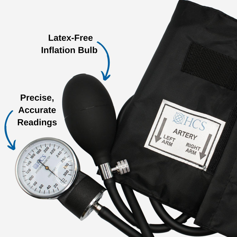 [Australia - AusPower] - Adult Manual Blood Pressure Cuff with Stethoscope (Blue, Lightweight) 
