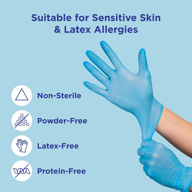 Nitrile NextGen Disposable Gloves - Pack of 100, l blue