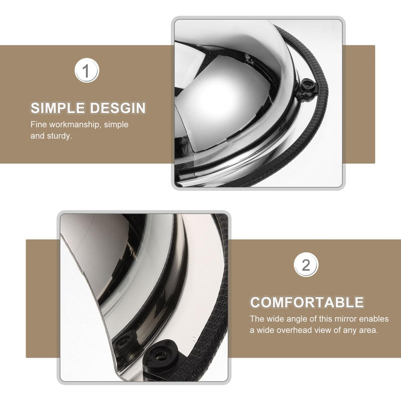 [Australia - AusPower] - CLISPEED Convex Security Corner Mirror 12 Inch Acrylic Bubble Half Dome Mirror with Black Rim for Driveway Warehouse Office Parking Garage 180 degree 