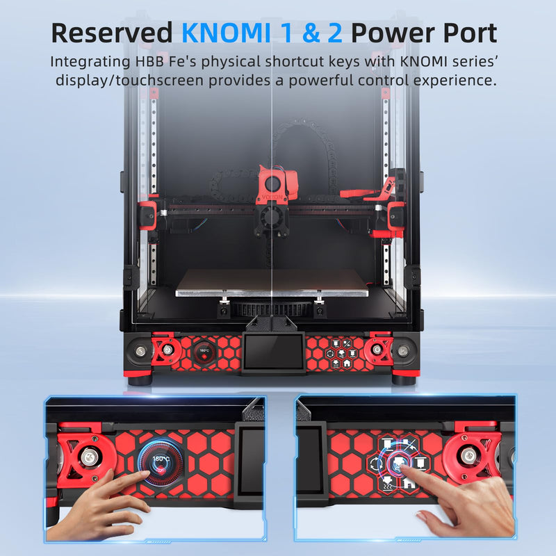 [Australia - AusPower] - BIGTREETECH HBB Fe Hot-Key Button Board Quick Control Keyboard with Preset Keys and RGB Lighting for Klipper Voron2.4/Trident/Switchwire 3D Printer Fit for BTT Pi 1/2 Manta M8P KNOMI, Transparent PCB 