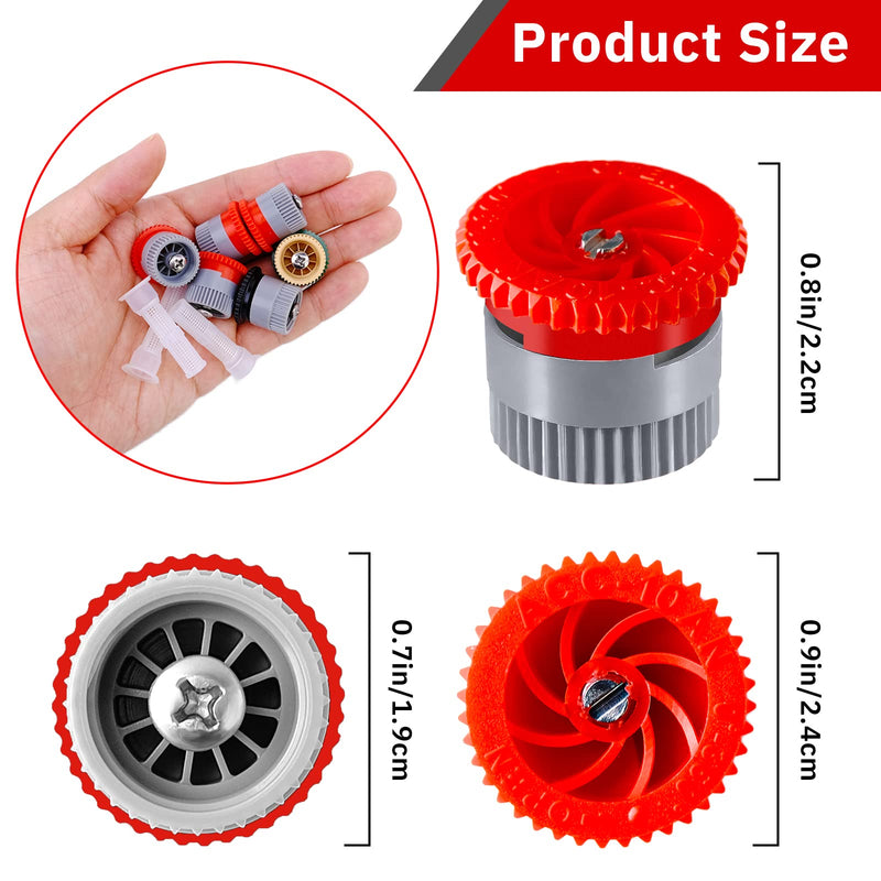 [Australia - AusPower] - 24 Pieces Variable Arc Nozzle, Replacement Pop-up Sprinkler Heads Compatible with Most of Adjustable Pop Up Sprinklers Spray Head for Garden Lawn Irrigation High Efficiency (10AN, 12AN, 17AN) 10AN, 12AN, 17AN 