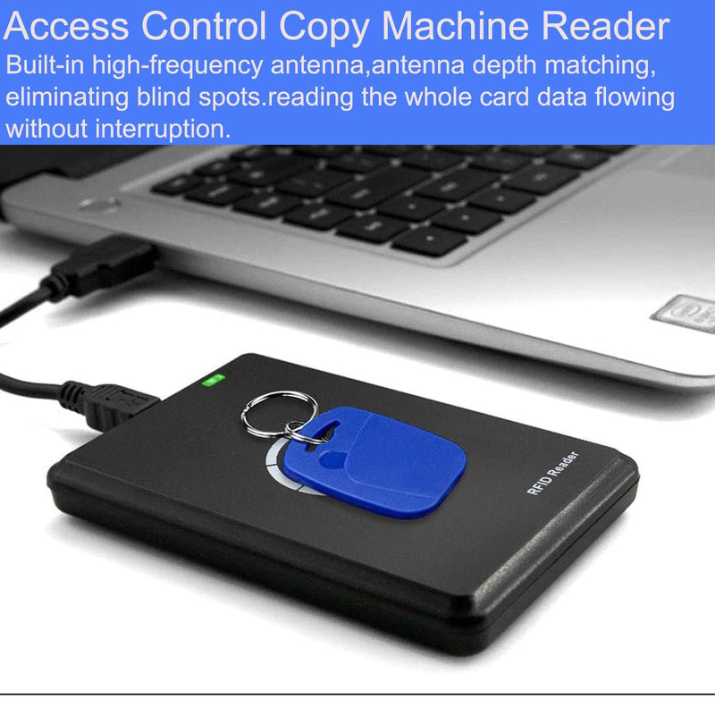 [Australia - AusPower] - RFID NFC Reader Writer,Handheld 125khz 13.56Khz Key fob Smart Reader Writer,Copier,ICID Dual Band Usage,LED Light Prompt and USB Full Speed Interface 