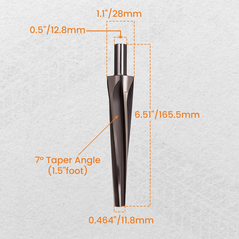 [Australia - AusPower] - maXpeedingros 7 Degree Tapered Ball Joint Reamer Tie Rod Reamer for 1-1/2" Per Foot 