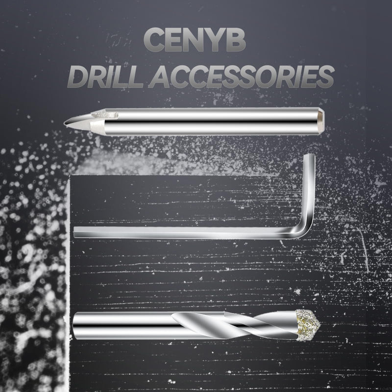 5-1/8inch | 130mm Diamond Hole Saw with Center Drill bit and Diamond-Coated Center Drill bit for Ceramic Glass Marble Fiberglass Granite and Porcelain Tiles by CENYB 130mm | 5-1/8inch