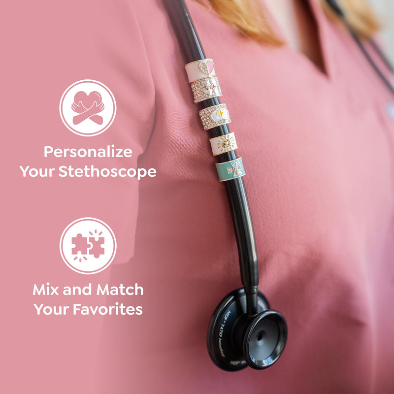 [Australia - AusPower] - charMED Custom Stethoscope Charms - Vet Tech (VT) Charm - Gifts for Nurses, Doctors, Veterinarians, Technicians, Surgeons & Healthcare Professionals - Metal Silver 0.5" Ring Charm VT - Veterinary Technichian 