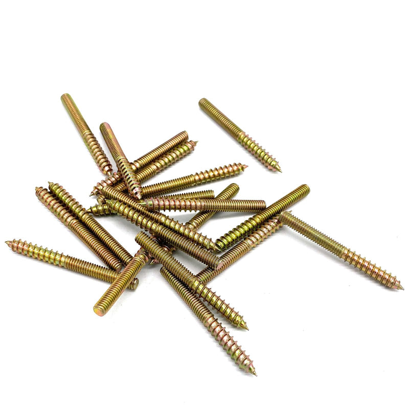 [Australia - AusPower] - 20 Pack M4 x 40 Hanger Bolts 40mm(1.57") Double Headed Bolts 4mm(0.16") Wood Dowel Screw Self-Tapping Screw Hanger Bolts for Furniture Screws Double Screw Threaded Rods Bolt 40mm Length M4X40-20P 