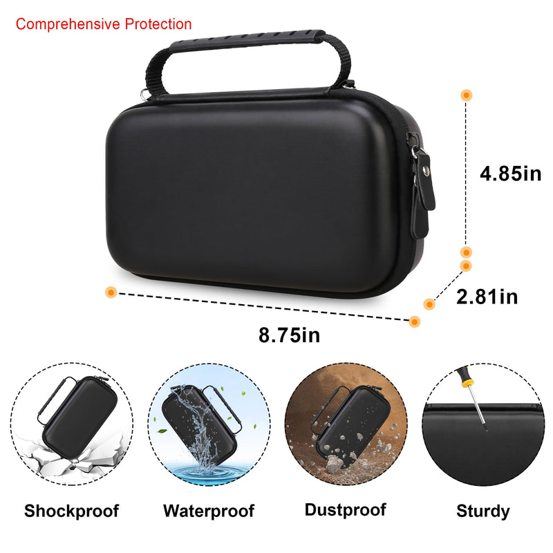[Australia - AusPower] - Elonbo Carrying Case for Portable Handheld Inhaler Nebulizer Machine for Adults and Kids, Asthma Inhaler Travel Case, Handheld Mesh Atomizer Machine Holder, Inhaler Spacer Bag, Black 