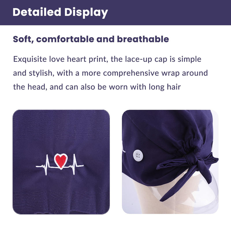 [Australia - AusPower] - Surgical Hood Fabric for Men and Women, Universal Size, Breathable and Quick Drying, Protective Cover for Doctors, Nurses, Surgical Staff and Laboratory, Surgical Caps, Fabric with Adjustable Strap 
