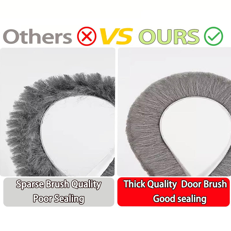 [Australia - AusPower] - Brush Weather Stripping Door Seal -Effective Weather Stripping for Doors & Windows, Insulation Strip for Gap Filling,Draft Stopper for Exterior Doors, Window Seal,and Conditioner,0.4 inx32.8FT 0.4 in x 0.4 in x 32.8 FT [Fiber Brush Weather Strip] 
