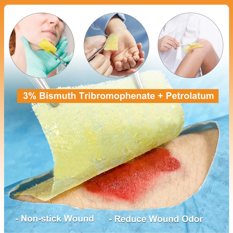 [Australia - AusPower] - Carbou Medical Xeroform Petrolatum Dressing 2"x2", 25 Individual Pack, Non-Adherent Gauze Pads, Soft Fine Mesh Gauze Patch for Wound Care, Burns, Lacerations, Skin Grafts & Surgical Incisions 2"x2" (Pack of 25) 