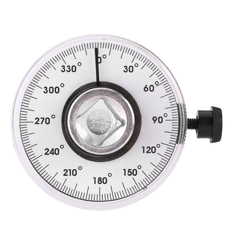 Keenso Car Rotary Protractor, 2 Pieces 1/2 Inch 360 Degree Angle Torque Angle Gauge with Adjustable Arm for 1/2 Inch Dr. Tools Ratchet/Torsion Wrench/Power Bar