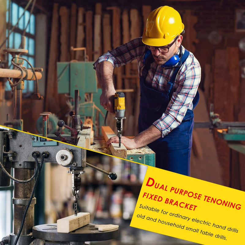 [Australia - AusPower] - Square Hole Drill Bit Adapter for Easy Installation and Disassembly - Mortising Attachment for Drill Press, Mortise Machine, Power Tool Accessory for Drill Machines 