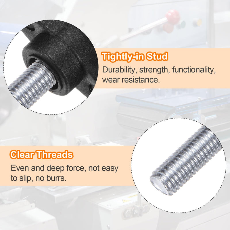 [Australia - AusPower] - HARFINGTON 4pcs Tee Wing Knobs M10 x 20mm Metric Male Threaded Stud 55mm T Head Plastic Knob Handles Thumb Screws Hand Clamping Tightening Knob Grip Thumbscrew, Black M10 x 20mm x 55mm 