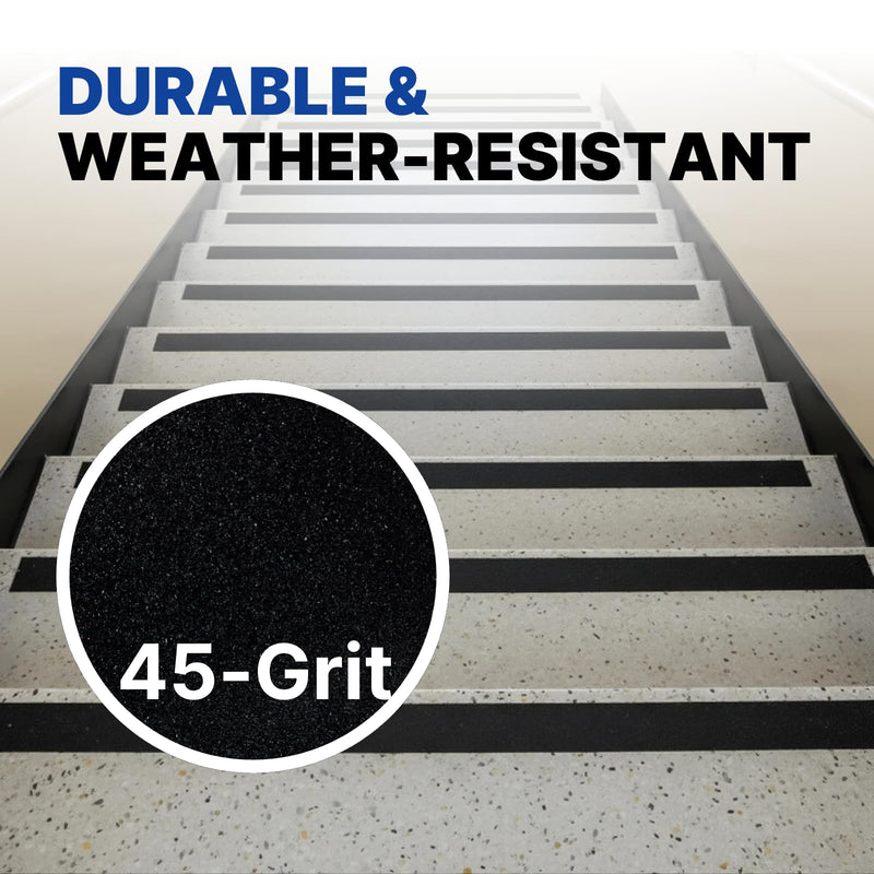 NORTHSKY Olympia 6 Inch x 60 Foot Anti Slip Tape, 45-Grit Friction, Non-Slip Traction Grip for Stairs, Waterproof Grip Tape Safety Non Skid Tape for Steps Anti-Slip Traction Tape Black 6“
