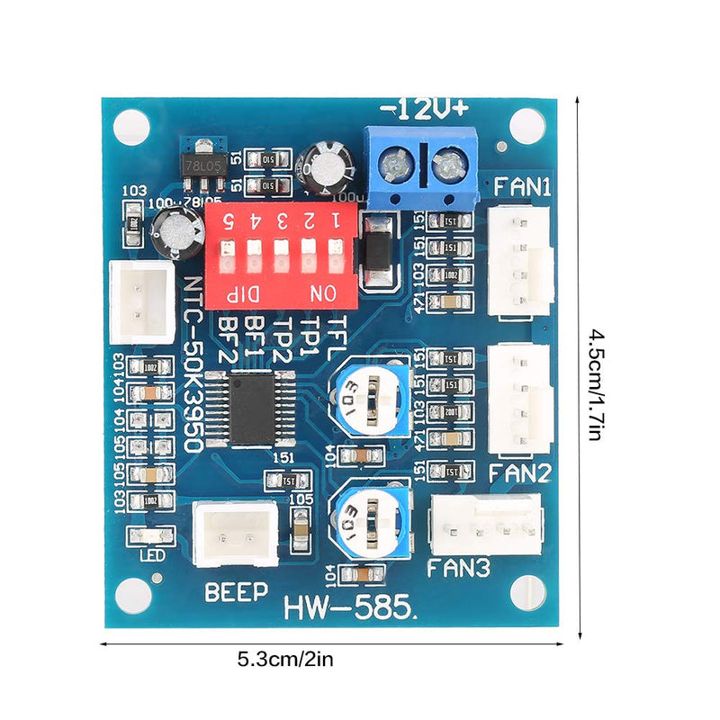 [Australia - AusPower] - Fdit DC 12V Four Wire Thermostat PWM Fan Speed Controller Governor Driver Module Temperature Relay for PC 