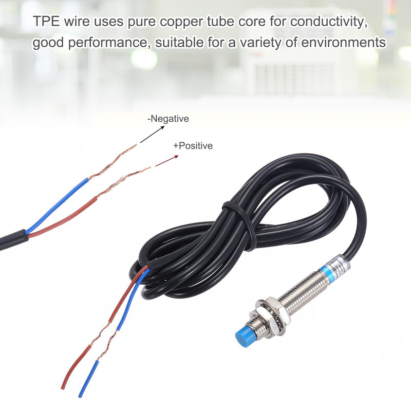 [Australia - AusPower] - MECCANIXITY Inductive Proximity Sensor,PNP NO M8 DC 6-36V 300mA Proximity Switch Detector Approach Sensor 2mm 2 Wire for Industrial Automation LJ8A3-2 