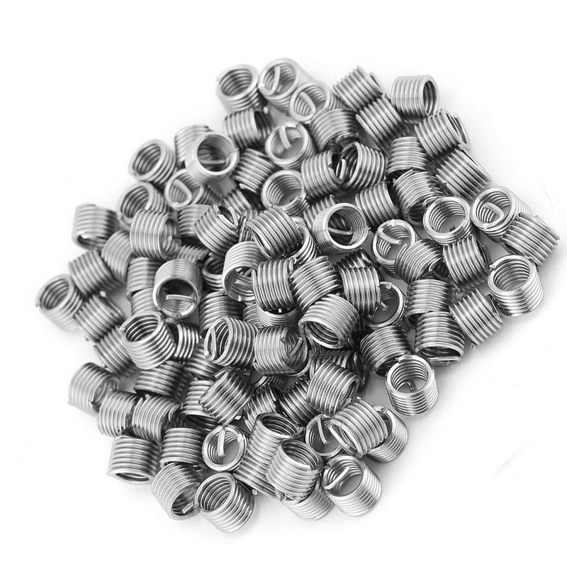 [Australia - AusPower] - M6 Helicoil Kit 6Mm Helicoil 304 Stainless Steel 100 Pcs 304 Stainless Steel Screw Wire Sleeve Thread Repair Insert Assortment Kit M6X1.0X1.5D 