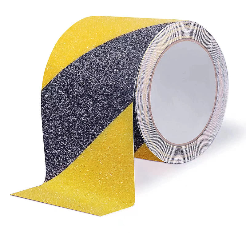 Qingluan Anti Slip Tape, Safety Tape Outdoor Waterproof, High Adhesive Grip Tape for Stairs, Tread Steps, Floor, Ramps, Skateboards, Caution to Keep from Slipping (Yellow/Black, 4 Inch x 33 Foot) 4 Inch x 33 Feet Yellow