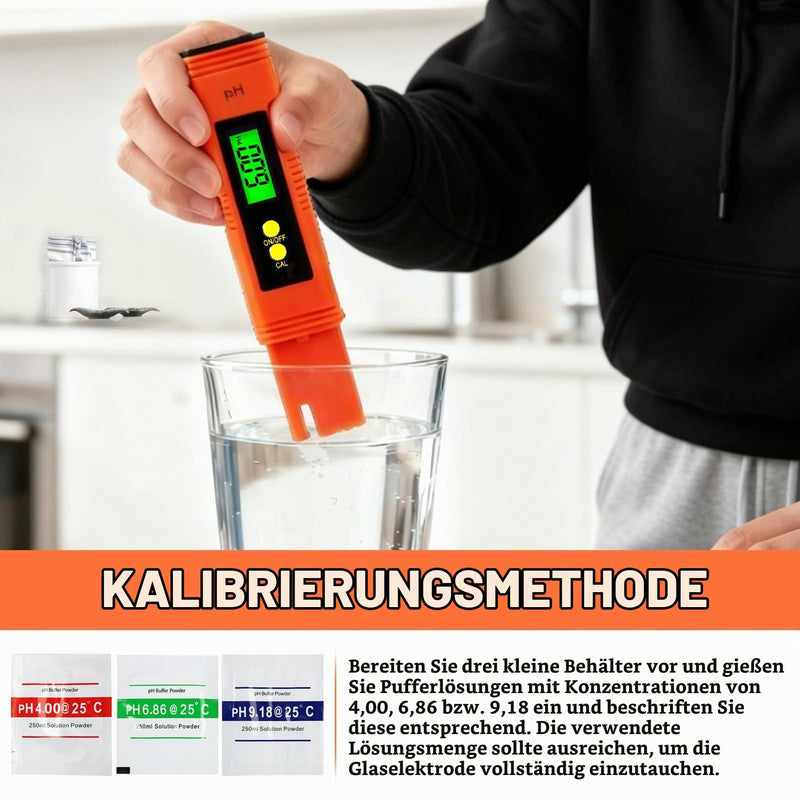 pH Meter Digital PH Value Meter PH Water Quality Tester Portable 0.00-14.00 pH Tester with LCD Display, High Accuracy ±0.01, Automatic Calibration, Ideal for Drinking Water, Pools, Aqua