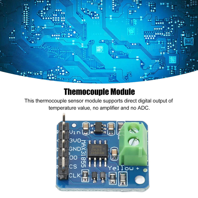 [Australia - AusPower] - K Type Thermocouple Module Wide Measuring Range High Accuracy MAX31855 Module for Temperature Sensor with SPI Interface 