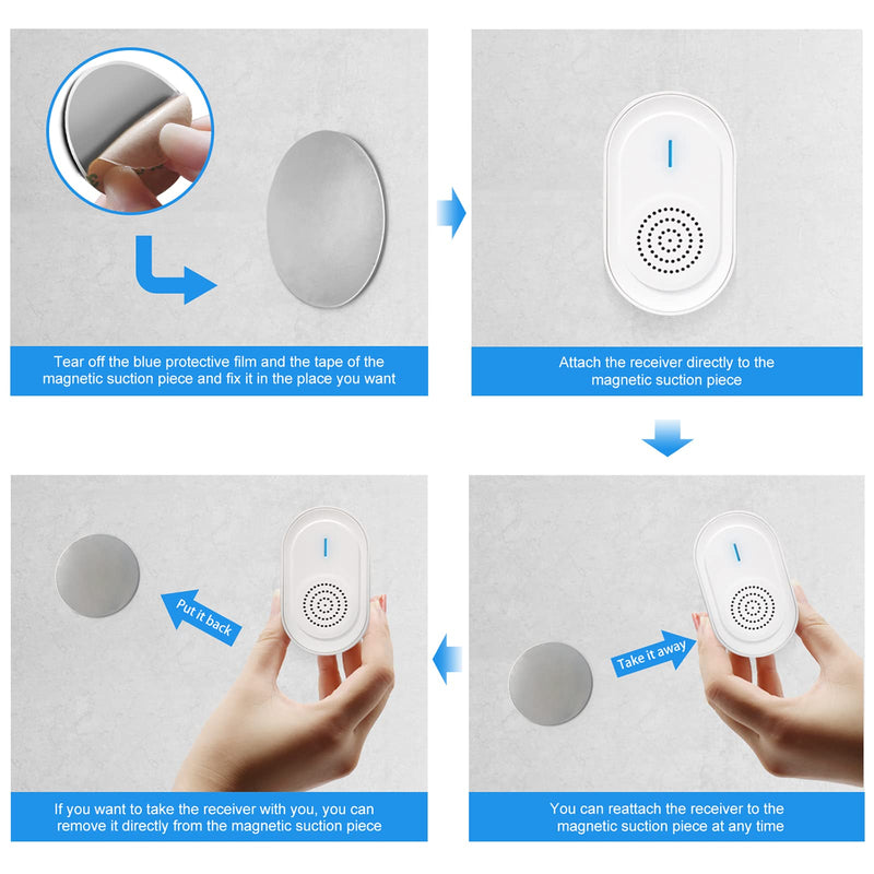 [Australia - AusPower] - CallToU Wierless Caregiver Pager Call Button Emergency Button Systems Call Bell for Elderly/Visually Impaired/Patients/Disabled Elderly Monitoring (600+ ft) CC06 1-1 US 