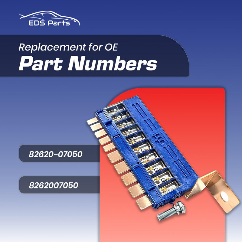 EDS 82620-07050 8262007050 Fusible Link Block Assembly Multi Link Fuse Compatible Replacement for Toyota Camry ('07-'11) & Venza ('05). 10 Circuit Fuselink for A/C ABS Cooling Fans etc.