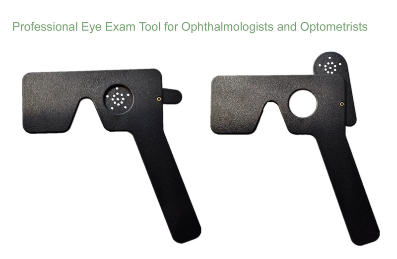 [Australia - AusPower] - 3 Pack Ophthalmic 14-Pinhole Eye Occluder for Vision Test, Portable Handheld Eye Exam Tool for Ophthalmologists Orthoptists and Optometrists Black 